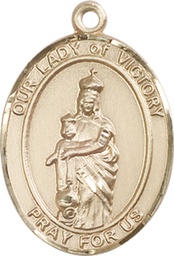 [7306GF] 14kt Gold Filled Our Lady of Victory Medal