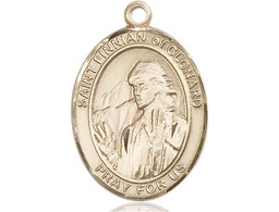 [7308GF] 14kt Gold Filled Saint Finnian of Clonard Medal