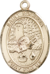 [7309GF] 14kt Gold Filled Saint Rosalia Medal