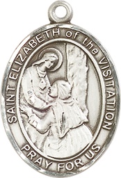 [7311SS] Sterling Silver Saint Elizabeth of the Visitation Medal