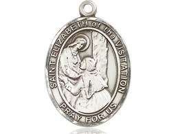 [7311SS] Sterling Silver Saint Elizabeth of the Visitation Medal