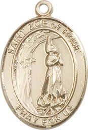 [7314GF] 14kt Gold Filled Saint Zoe of Rome Medal