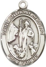 [7317SS] Sterling Silver Saint Anthony of Egypt Medal