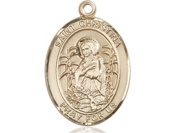 [7320GF] 14kt Gold Filled Saint Christina the Astonishing Medal