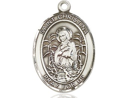 [7320SS] Sterling Silver Saint Christina the Astonishing Medal