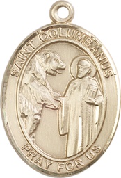 [7321GF] 14kt Gold Filled Saint Columbanus Medal