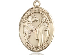 [7321GF] 14kt Gold Filled Saint Columbanus Medal