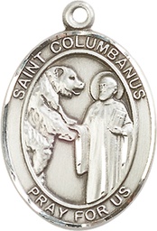 [7321SS] Sterling Silver Saint Columbanus Medal