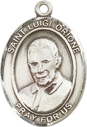 [7326SS] Sterling Silver Saint Luigi Orione Medal