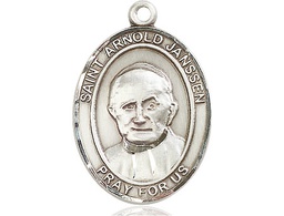 [7328SS] Sterling Silver Saint Arnold Janssen Medal