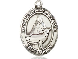 [7336SS] Sterling Silver Saint Catherine of Sweden Medal