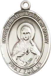 [7337SS] Sterling Silver Immaculate Heart of Mary Medal