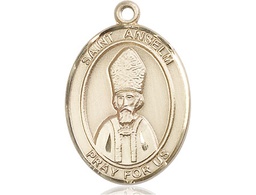 [7342GF] 14kt Gold Filled Saint Anselm of Canterbury Medal