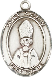 [7342SS] Sterling Silver Saint Anselm of Canterbury Medal