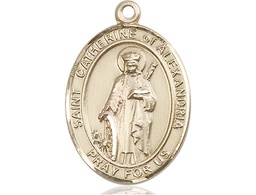 [7343GF] 14kt Gold Filled Saint Catherine of Alexandria Medal