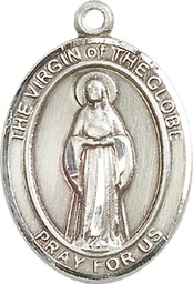 [7345SS] Sterling Silver Virgin of the Globe Medal