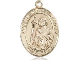 [7353GF] 14kt Gold Filled Saint Adrian of Nicomedia Medal