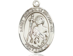 [7353SS] Sterling Silver Saint Adrian of Nicomedia Medal