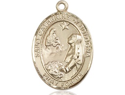 [7354GF] 14kt Gold Filled Saint Catherine of Bologna Medal