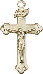 [0669KT] 14kt Gold Crucifix Medal