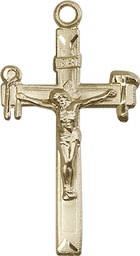 [2194KT] 14kt Gold Crucifix Medal