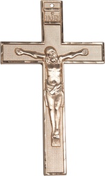 [5639KT] 14kt Gold Crucifix Medal