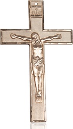 [5639KT] 14kt Gold Crucifix Medal