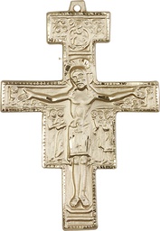 [6070KT] 14kt Gold San Damiano Medal