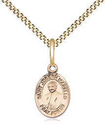 [9430GF/18G] 14kt Gold Filled Saint Joseph Marello Pendant on a 18 inch Gold Plate Light Curb chain