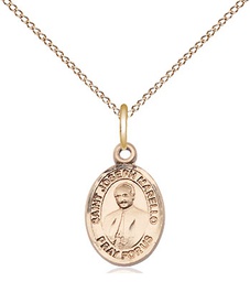 [9430GF/18GF] 14kt Gold Filled Saint Joseph Marello Pendant on a 18 inch Gold Filled Light Curb chain