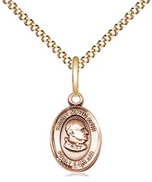 [9455GF/18G] 14kt Gold Filled Saint John XXIII Pendant on a 18 inch Gold Plate Light Curb chain