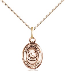 [9455GF/18GF] 14kt Gold Filled Saint John XXIII Pendant on a 18 inch Gold Filled Light Curb chain