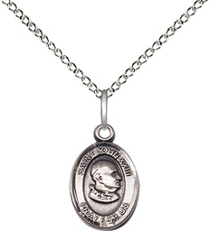 [9455SS/18SS] Sterling Silver Saint John XXIII Pendant on a 18 inch Sterling Silver Light Curb chain