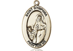 [11032KT] 14kt Gold Saint Dymphna Medal
