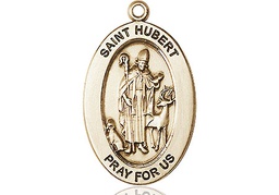 [11045KT] 14kt Gold Saint Hubert of Liege Medal