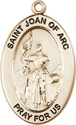 [11053KT] 14kt Gold Saint Joan of Arc Medal