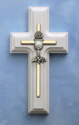[77396] White Chalice Cross - Communion
