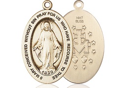 [11078KT] 14kt Gold Miraculous Medal