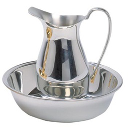 [K-219-PEWTER] Ewer.  6-3/4?H., 20 oz. cap.  Polished pewter.