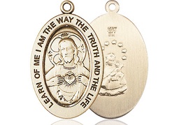 [11098KT] 14kt Gold Scapular Medal