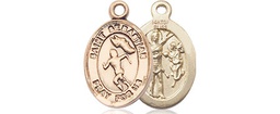 [9610GF] 14kt Gold Filled Saint Sebastian Track and Field Medal