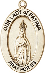 [11205KT] 14kt Gold Our Lady of Fatima Medal