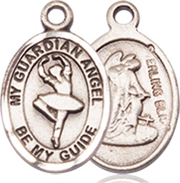 [9712SS] Sterling Silver Guardian Angel Dance Medal