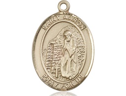 [7254GF] 14kt Gold Filled Saint Aaron Medal