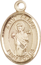 [9293GF] 14kt Gold Filled Saint Aedan of Ferns Medal