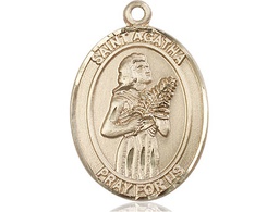 [7003GF] 14kt Gold Filled Saint Agatha Medal