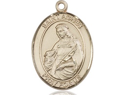 [7128GF] 14kt Gold Filled Saint Agnes of Rome Medal