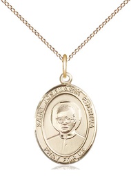 [8362GF/18GF] 14kt Gold Filled Saint Josemaria Escriva Pendant on a 18 inch Gold Filled Light Curb chain