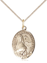 [8401GF/18GF] 14kt Gold Filled Jeanne Chezard de Matel Pendant on a 18 inch Gold Filled Light Curb chain