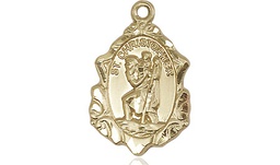 [0822CGF] 14kt Gold Filled Saint Christopher Medal
